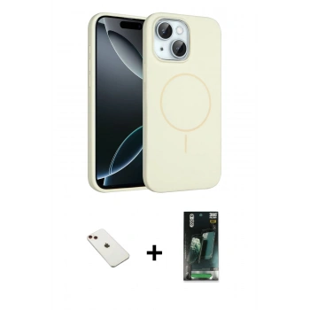 MARSİLYAN™- iPhone 14 Kılıf Yankı Form Serisi - Şeffaf 360 Full Body Arka Koruyucu + Diamond Kamera Lens - KI