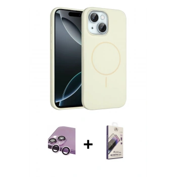 MARSİLYAN™- iPhone 14 Kılıf Yankı Form Serisi - Siyah Bilvis 3D Mat Cam Ekran Koruyucu + Raze Metal Kamera Lens - MR