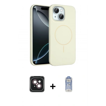 MARSİLYAN™- iPhone 14 Kılıf Yankı Form Serisi - Siyah Joko Magic 5D Cam + PVD Metal Kamera Lens - PE