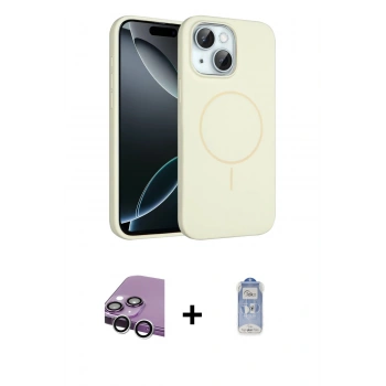 MARSİLYAN™- iPhone 14 Kılıf Yankı Form Serisi - Siyah Joko Magic 5D Cam + Raze Metal Kamera Lens - GS