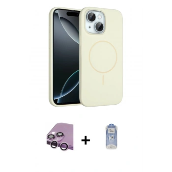 MARSİLYAN™- iPhone 14 Kılıf Yankı Form Serisi - Siyah Joko Magic 5D Cam + Raze Metal Kamera Lens - MR