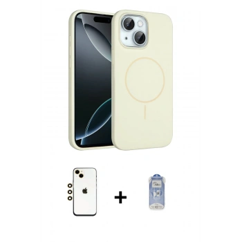 MARSİLYAN™- iPhone 14 Kılıf Yankı Form Serisi - Siyah Joko Magic 5D Cam + Shine Kamera Lens - GD