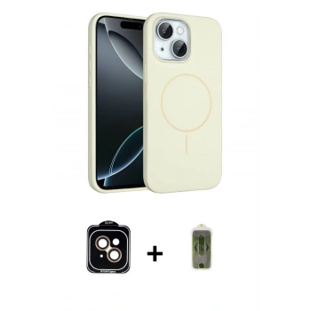 MARSİLYAN™- iPhone 14 Kılıf Yankı Form Serisi - Siyah Joko Magic 5D Hayalet Cam + PVD Metal Kamera Lens - TU