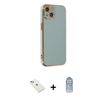 MARSİLYAN™- iPhone 14 Kılıf Yankı Serisi - Siyah Joko Magic 5D Cam + Diamond Kamera Lens - YL