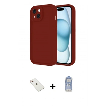 MARSİLYAN™- iPhone 14 Kılıf Yankı Yansıma Özel Seri - Siyah Joko Magic 5D Cam + Diamond Kamera Lens - KI