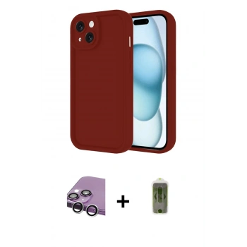 MARSİLYAN™- iPhone 14 Kılıf Yankı Yansıma Özel Seri - Siyah Joko Magic 5D Hayalet Cam + Raze Metal Kamera Lens - GS