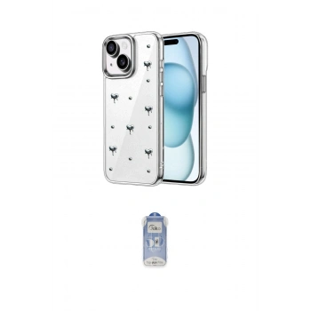 MARSİLYAN™- iPhone 14 Kılıf Yörünge Form - Siyah Joko Magic 5D Cam