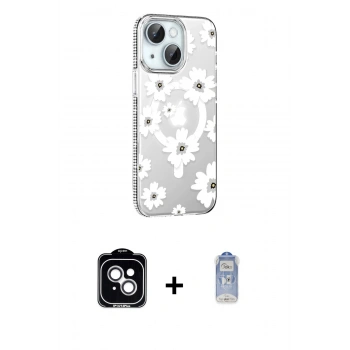 MARSİLYAN™- iPhone 14 Kılıf Yörünge Işık Prime - Siyah Joko Magic 5D Cam + PVD Metal Kamera Lens - GS