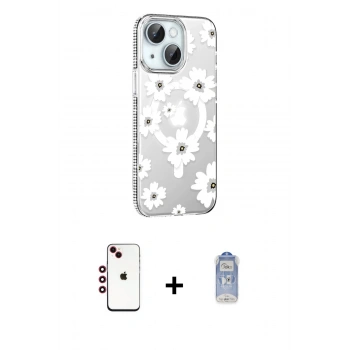 MARSİLYAN™- iPhone 14 Kılıf Yörünge Işık Prime - Siyah Joko Magic 5D Cam + Shine Kamera Lens - KI