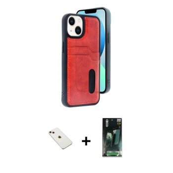 MARSİLYAN™- iPhone 14 Kılıf Yörünge Işık Serisi - Şeffaf 360 Full Body Arka Koruyucu + Diamond Kamera Lens - KI