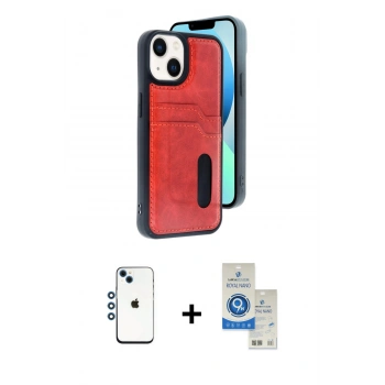 MARSİLYAN™- iPhone 14 Kılıf Yörünge Işık Serisi - Şeffaf Royal Nano Ekran Koruyucu + Shine Kamera Lens - MI