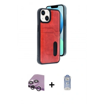 MARSİLYAN™- iPhone 14 Kılıf Yörünge Işık Serisi - Siyah Joko Magic 5D Cam + Raze Metal Kamera Lens - MR