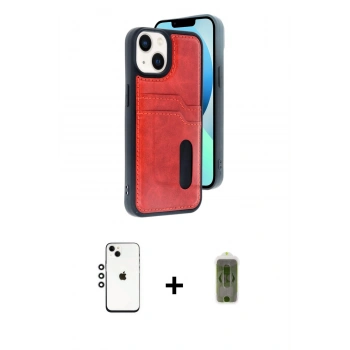 MARSİLYAN™- iPhone 14 Kılıf Yörünge Işık Serisi - Siyah Joko Magic 5D Hayalet Cam + Shine Kamera Lens - GS