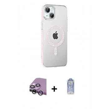 MARSİLYAN™- iPhone 14 Kılıf Yörünge Koleksiyonu - Siyah Joko Magic 5D Cam + Raze Metal Kamera Lens - GS