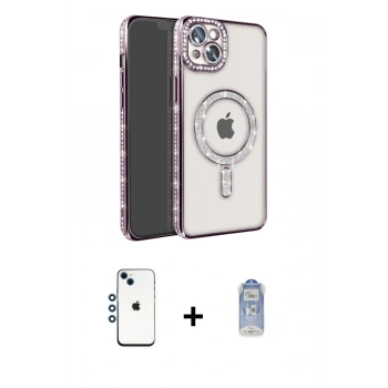 MARSİLYAN™- iPhone 14 Kılıf Zirve Doku Prime - Siyah Joko Magic 5D Cam + Shine Kamera Lens - MI