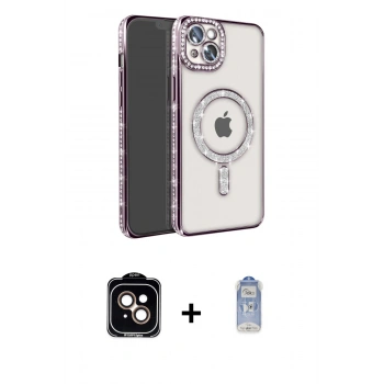 MARSİLYAN™- iPhone 14 Kılıf Zirve Doku Prime - Siyah Joko Magic 5D Cam + PVD Metal Kamera Lens - TU