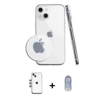 MARSİLYAN™- iPhone 14 Kılıf Zirve Doku - Siyah Joko Magic 5D Cam + Shine Kamera Lens - MI