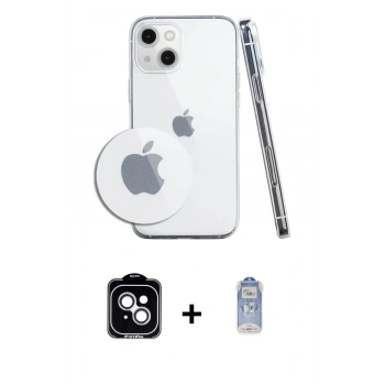 MARSİLYAN™- iPhone 14 Kılıf Zirve Doku - Siyah Joko Magic 5D Cam + PVD Metal Kamera Lens - GS