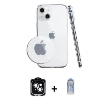 MARSİLYAN™- iPhone 14 Kılıf Zirve Doku - Siyah Joko Magic 5D Cam + PVD Metal Kamera Lens - YL
