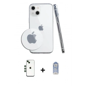 MARSİLYAN™- iPhone 14 Kılıf Zirve Doku - Siyah Joko Magic 5D Cam + Shine Kamera Lens - YL