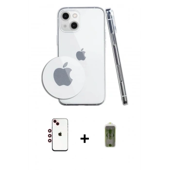 MARSİLYAN™- iPhone 14 Kılıf Zirve Doku - Siyah Joko Magic 5D Hayalet Cam + Shine Kamera Lens - KI