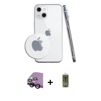 MARSİLYAN™- iPhone 14 Kılıf Zirve Doku - Siyah Joko Magic 5D Hayalet Cam + Raze Metal Kamera Lens - SH