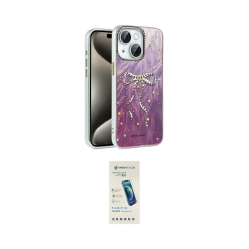 MARSİLYAN™- iPhone 14 Kılıf Zirve Modern Prime - Şeffaf Pasifik Cam Ekran Koruyucu