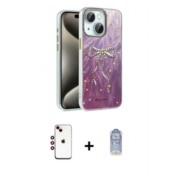 MARSİLYAN™- iPhone 14 Kılıf Zirve Modern Prime - Siyah Joko Magic 5D Cam + Shine Kamera Lens - KI