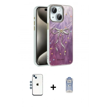 MARSİLYAN™- iPhone 14 Kılıf Zirve Modern Prime - Siyah Joko Magic 5D Cam + Shine Kamera Lens - MI