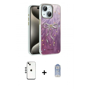 MARSİLYAN™- iPhone 14 Kılıf Zirve Modern Prime - Siyah Joko Magic 5D Cam + Shine Kamera Lens - GS