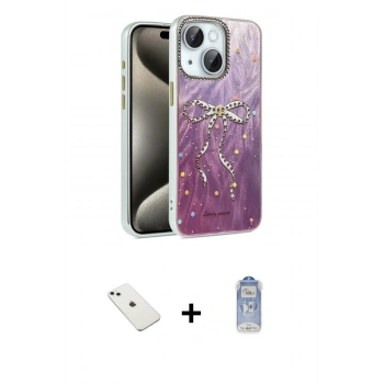 MARSİLYAN™- iPhone 14 Kılıf Zirve Modern Prime - Siyah Joko Magic 5D Cam + Diamond Kamera Lens - SABE