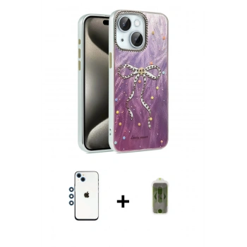 MARSİLYAN™- iPhone 14 Kılıf Zirve Modern Prime - Siyah Joko Magic 5D Hayalet Cam + Shine Kamera Lens - MI