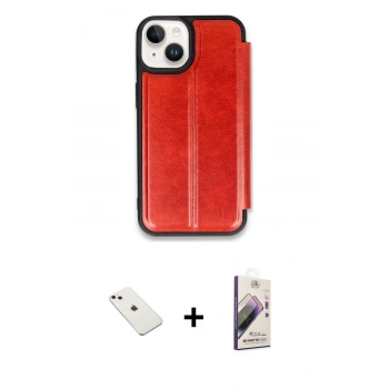 MARSİLYAN™- iPhone 14 Kılıf Zirve Yansıma Serisi - Siyah Bilvis 3D Mat Cam Ekran Koruyucu + Diamond Kamera Lens - PE