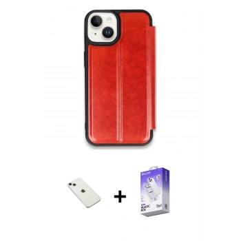 MARSİLYAN™- iPhone 14 Kılıf Zirve Yansıma Serisi - Siyah Bilvis 5in1 3D Magic Cam Ekran Koruyucu + Diamond Kamera Lens - YL