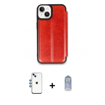 MARSİLYAN™- iPhone 14 Kılıf Zirve Yansıma Serisi - Siyah Joko Magic 5D Cam + Shine Kamera Lens - MI