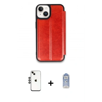 MARSİLYAN™- iPhone 14 Kılıf Zirve Yansıma Serisi - Siyah Joko Magic 5D Cam + Shine Kamera Lens - SH