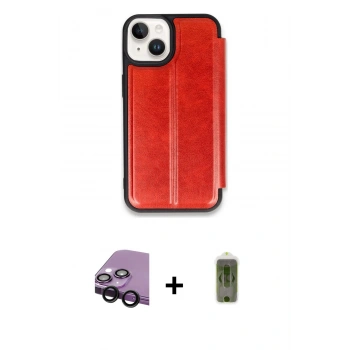 MARSİLYAN™- iPhone 14 Kılıf Zirve Yansıma Serisi - Siyah Joko Magic 5D Hayalet Cam + Raze Metal Kamera Lens - SH