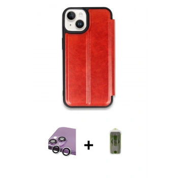 MARSİLYAN™- iPhone 14 Kılıf Zirve Yansıma Serisi - Siyah Joko Magic 5D Hayalet Cam + Raze Metal Kamera Lens - GS