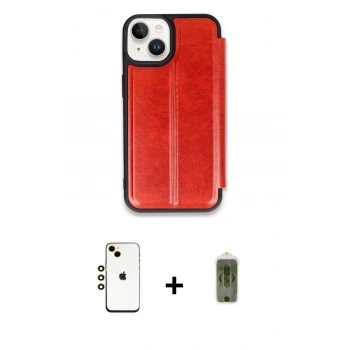 MARSİLYAN™- iPhone 14 Kılıf Zirve Yansıma Serisi - Siyah Joko Magic 5D Hayalet Cam + Shine Kamera Lens - GD