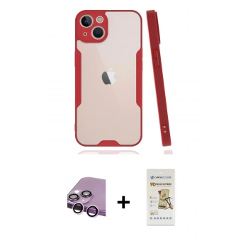 MARSİLYAN™- iPhone 14 Plus Kılıf Atlas Asil Serisi - Siyah Mat Seramik Nano Ekran Koruyucu + Raze Metal Kamera Lens - MR