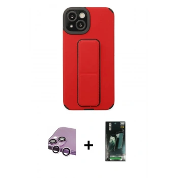 MARSİLYAN™- iPhone 14 Plus Kılıf Çekirdek Yansıma - Siyah 360 Mat Full Body Arka Koruyucu + Raze Metal Kamera Lens - MR