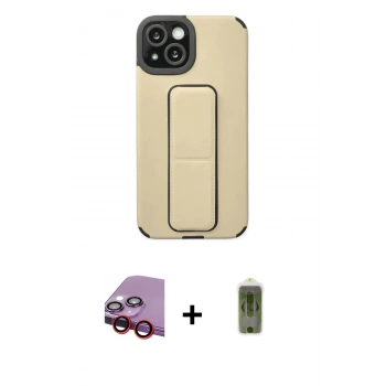 MARSİLYAN™- iPhone 14 Plus Kılıf Çekirdek Yansıma - Siyah Joko Magic 5D Hayalet Cam + Raze Metal Kamera Lens - KI