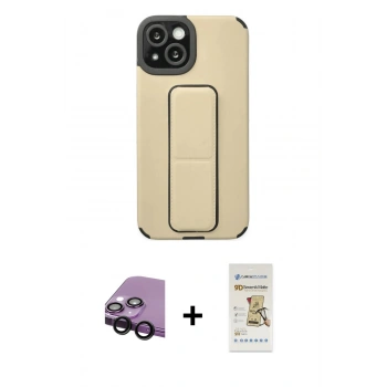MARSİLYAN™- iPhone 14 Plus Kılıf Çekirdek Yansıma - Siyah Mat Seramik Nano Ekran Koruyucu + Raze Metal Kamera Lens - SH