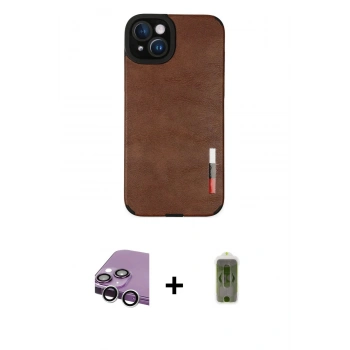 MARSİLYAN™- iPhone 14 Plus Kılıf Doruk Asil Koleksiyonu - Siyah Joko Magic 5D Hayalet Cam + Raze Metal Kamera Lens - GS