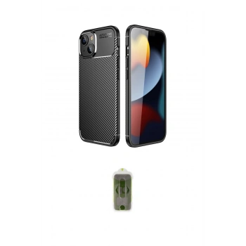 MARSİLYAN™- iPhone 14 Plus Kılıf Eksen Form Prime - Siyah Joko Magic 5D Hayalet Cam