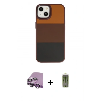 MARSİLYAN™- iPhone 14 Plus Kılıf Kutup Özel Seri - Siyah Joko Magic 5D Hayalet Cam + Raze Metal Kamera Lens - MR