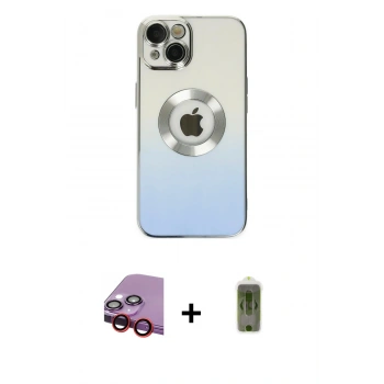 MARSİLYAN™- iPhone 14 Plus Kılıf Kutup Yansıma Özel Seri - Siyah Joko Magic 5D Hayalet Cam + Raze Metal Kamera Lens - KI