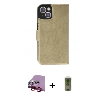 MARSİLYAN™- iPhone 14 Plus Kılıf Siluet Işık Serisi - Siyah Joko Magic 5D Hayalet Cam + Raze Metal Kamera Lens - KI
