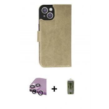 MARSİLYAN™- iPhone 14 Plus Kılıf Siluet Işık Serisi - Siyah Joko Magic 5D Hayalet Cam + Raze Metal Kamera Lens - MR