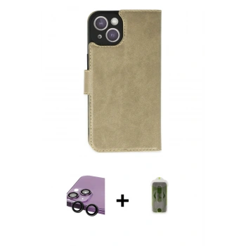 MARSİLYAN™- iPhone 14 Plus Kılıf Siluet Işık Serisi - Siyah Joko Magic 5D Hayalet Cam + Raze Metal Kamera Lens - SH